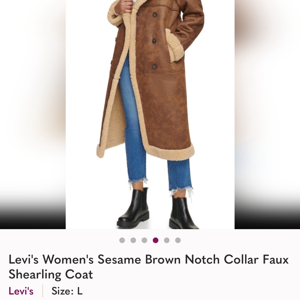 Levi's Women's Sesame Brown Faux Shearling Jacket